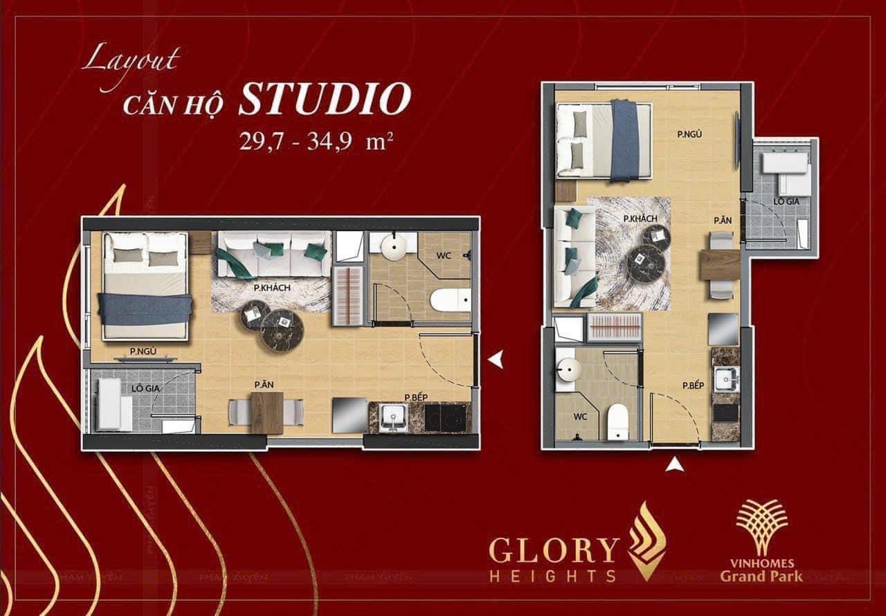 Mặt bằng nội thất căn góc lớn